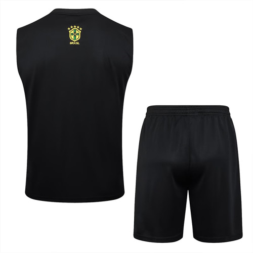 24/25  Brazil Black Christ statue top and shorts suit