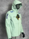 2024 Brazil Light Green Thin Style Windbreaker T09(连帽）