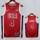 2024 Olympic Game USA CURRY # 4 Red Basketball Jersey