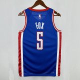 24/25 KINGS FOX #5 City Edition Top Quality Hot Pressing  Retro NBA Jersey