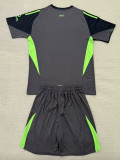 25/26  LIV Grey Black Goalkeeper Kids  Soccer Jersey