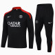 24/25 PSG Black&Red Collar Half Pull Tracksuit  (半拉链)
