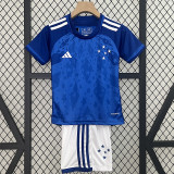 24/25 Cruzeiro Home Kids Soccer Jersey