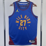22/23 Nuggets MURRAY #27 Blue Top Quality Hot Pressing NBA Jersey (Trapeze Edition) 飞人版
