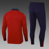 24/25 England bordeaux Half Pull Tracksuit  (半拉链)