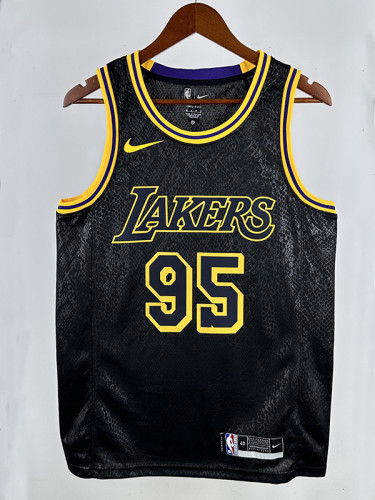 Lakers ANDERSON # 95 Snake's Skin Black Top Quality Hot Pressing NBA Jersey(Honor Edition)荣耀版