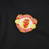 24/25 Man Utd Black Retro Edition  Half Pull Tracksuit #B2506 (半拉链)
