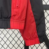 2024 New Jordon Black Red Windbreaker(连帽）