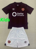 24/25 Heart of Midlothian Home  Kids Soccer Jersey(儿童套装）