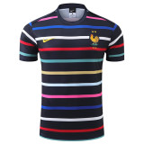 24/25 France Black And Colored StripesTraining Short Suit