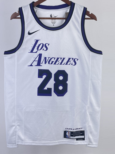 22/23 LAKERS HACHIMURA #28 White City Edition Top Quality Hot Pressing NBA Jersey