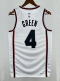 24/25 ROCKETS GREEN #4 White City Edition Home Top Quality Hot Pressing NBA Jersey