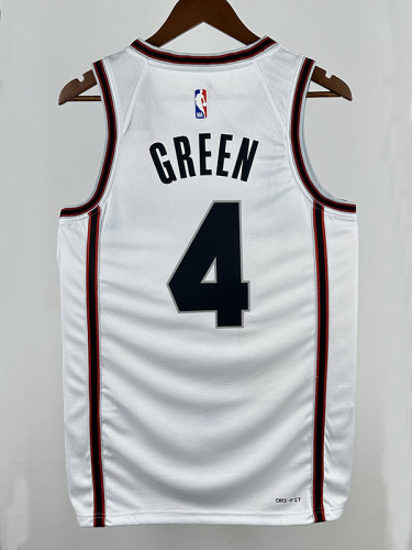 24/25 ROCKETS GREEN #4 White City Edition Home Top Quality Hot Pressing NBA Jersey