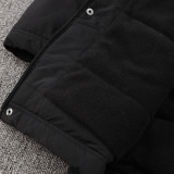 24/25  Napoli Black Hooded Cotton Coat