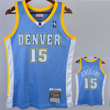 2003/2004 Nuggets ANTHONY #15 Light Blue Retro Top Quality Hot Pressing NBA Jersey