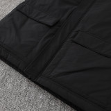 24/25  Napoli Black Hooded Cotton Coat