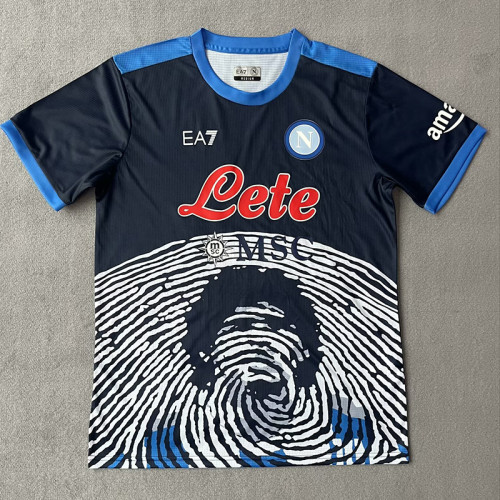 21/22 Noples Dark Blue Maillot de football blanc edition commemorative Fans Soccer Jersey