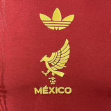 25/26 Mexico Golden Cup Red Player Version  Long Sleeve Soccer Jersey