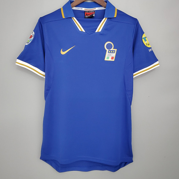 1996/1997 Italy Home Blue Retro Soccer Jersey
