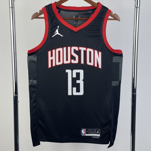 23/24 Rockets HARDEN #13 Black Top Quality Hot Pressing NBA Jersey (Trapeze Edition)飞人版