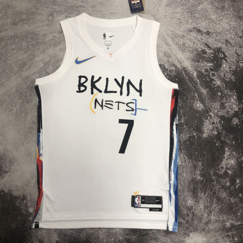 22/23 NETS DURANT #7 White City Edition Top Quality Hot Pressing NBA Jersey