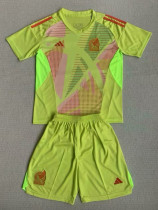 24/25  Mexico Green  Goalkeeper Kids Soccer Jersey