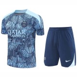 24/25 PSG Blue Striped Silk Training Short Suit