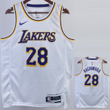 22/23 LAKERS HACHIMURA #28 White Top Quality Hot Pressing NBA Jersey(圆领)