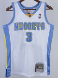 2003-2004 Nuggets IVERSON #3 White Retro Top Quality Hot Pressing NBA Jersey