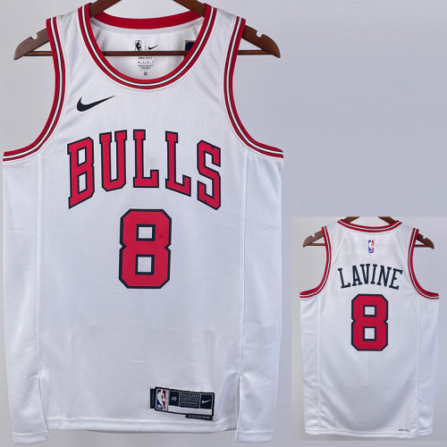 22/23 BULLS LAVINE #8 White Top Quality Hot Pressing NBA Jersey