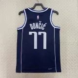 22/23 Dallas Mavericks DONCIC #77 Blue Top Quality Hot Pressing NBA Jersey (Trapeze Edition)