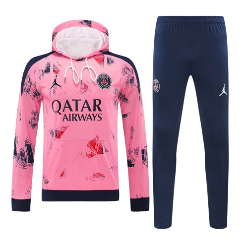 24/25 PSG Pink Graffiti Hooded  Tracksuit