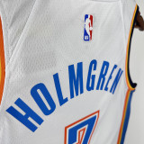 22/23 OKC Thunder HOLMGREN #7 White Top Quality Hot Pressing NBA Jersey