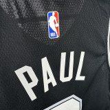 22/23 Sa Spurs PAUL #3 Black Top Quality Hot Pressing NBA Jersey