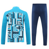 24/25 Marseille Sky Blue Printing Half Pull Tracksuit  (半拉链)