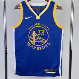 22/23 WARRIORS WISEMAN #33 Blue Top Quality Hot Pressing NBA Jersey (V领)