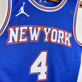 21/22 KNICKS ROSE #4 Blue Top Quality Hot Pressing NBA Jersey (Trapeze Edition) 飞人版