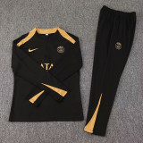 24/25 PSG Black  Half Pull Tracksuit  (半拉链)