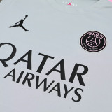 24/25 PSG Grey Pink ShoulderTank top and shorts suit(粉肩)