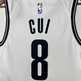 22/23 Nets CUI YONGXI #8 White Top Quality Hot Pressing NBA Jersey