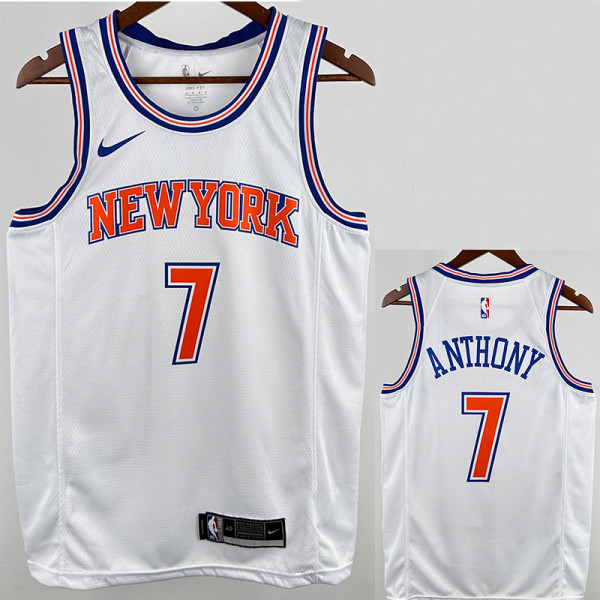 2018/2019 KNICKS ANTHONY #7 White Top Quality Hot Pressing NBA Jersey