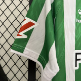 24/25 Real Betis Home Fans Soccer Jersey(胸前FREVER GREEN广告)