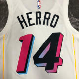 22/23 HEAT HERRO #14 White City Edition Top Quality Hot Pressing NBA Jersey