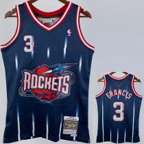 1999/2000 ROCKETS FRANCIS #3 Dark Blue Retro Top Quality Hot Pressing NBA Jersey