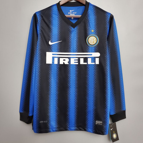 2010/2011 INT Home Long Sleeve Retro Soccer Jersey