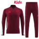 24/25  Bayern Bordeaux  Kids Half Pull Tracksuit  (童装、半拉链)
