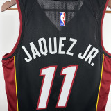 22/23 HEAT JAQUEZ JR. #11 Black Top Quality Hot Pressing NBA Jersey (V领）