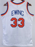 1991/92 KNICKS EWING #33 White Retro Top Quality Hot Pressing NBA Jersey