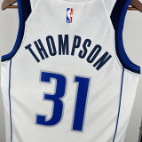 22/23 Dallas Mavericks THOMPSON #31 White Home Top Quality Hot Pressing  NBA Jersey主场（V领）