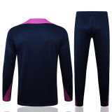 25/26  BAR Dark Blue Half Pull Tracksuit #B2502 (半拉链)